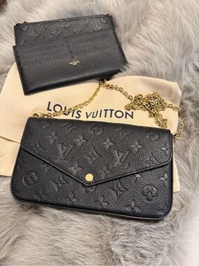 Louis Vuitton Black Felice Pouchette Chain Wallet